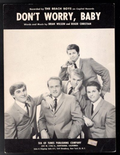 Image for Beach Boys:Don't worry,baby;vintage Sheet Music Beach Boys:Don't worry,baby;vintage Sheet Music
